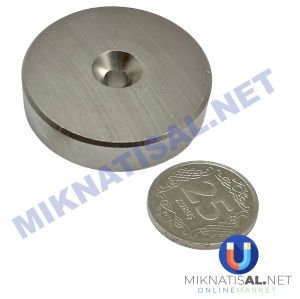 40x10 mm (10-5mm) N35 Havşalı Güçlü Neodyum Mıknatıs