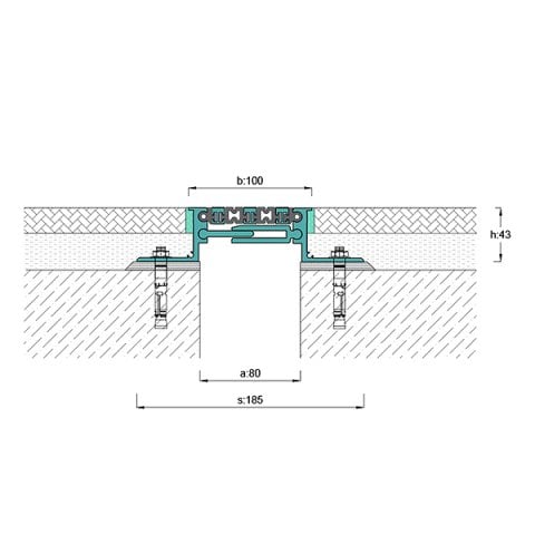 AR302-080 Zemin Dilatasyon Profili - 3 mt