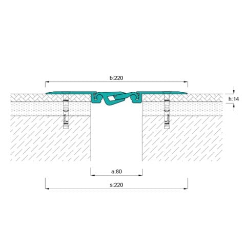 AR763-080 Zemin Dilatasyon Profili - 4 mt