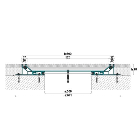 AR804-300 Zemin Dilatasyon Profili - 3 mt