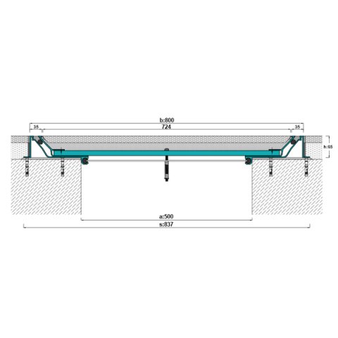 AR806-500 Zemin Dilatasyon Profili - 3 mt