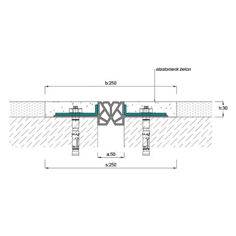 AR910-050 Zemin Dilatasyon Profili - 2 mt