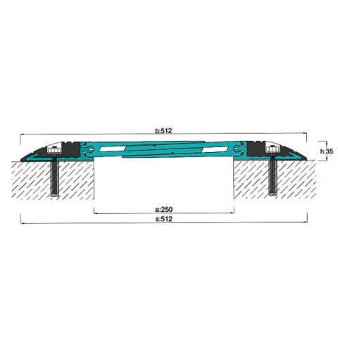 AR921-250 Zemin Dilatasyon Profili - 2 mt