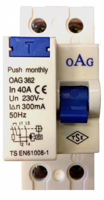 OAG 2X40 A 30Ma Kaçak Akım Koruma Rölesi OAG362-30240