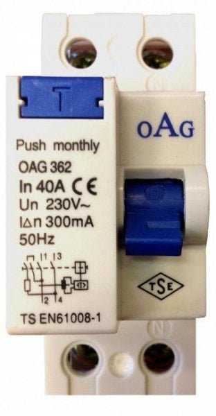 OAG 2X25 A 300Ma Kaçak Akım Koruma Rölesi OAG362-300225