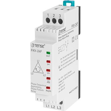 TENSE Nötrsüz Faz Sıralı  Faz Koruma Rölesi FKV-24F