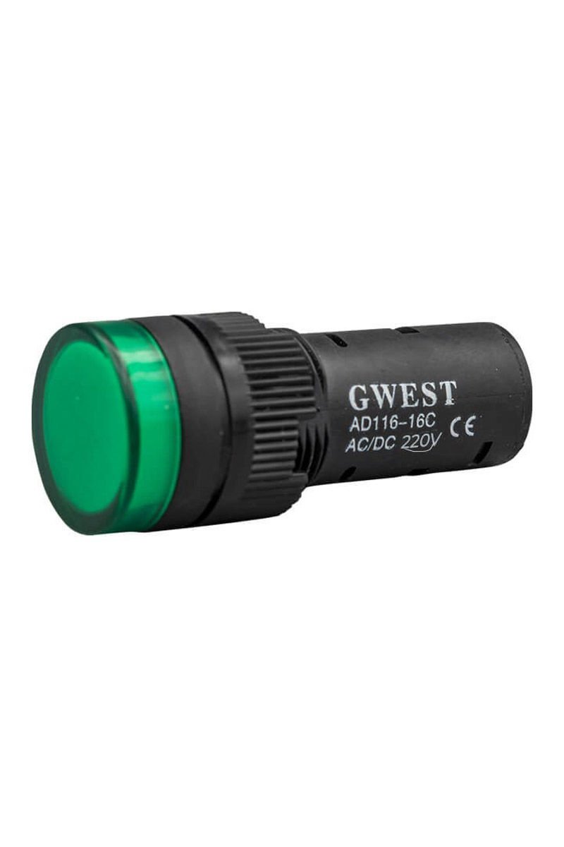 Gwest 22mm Yeşil 220V Sinyal Lambası