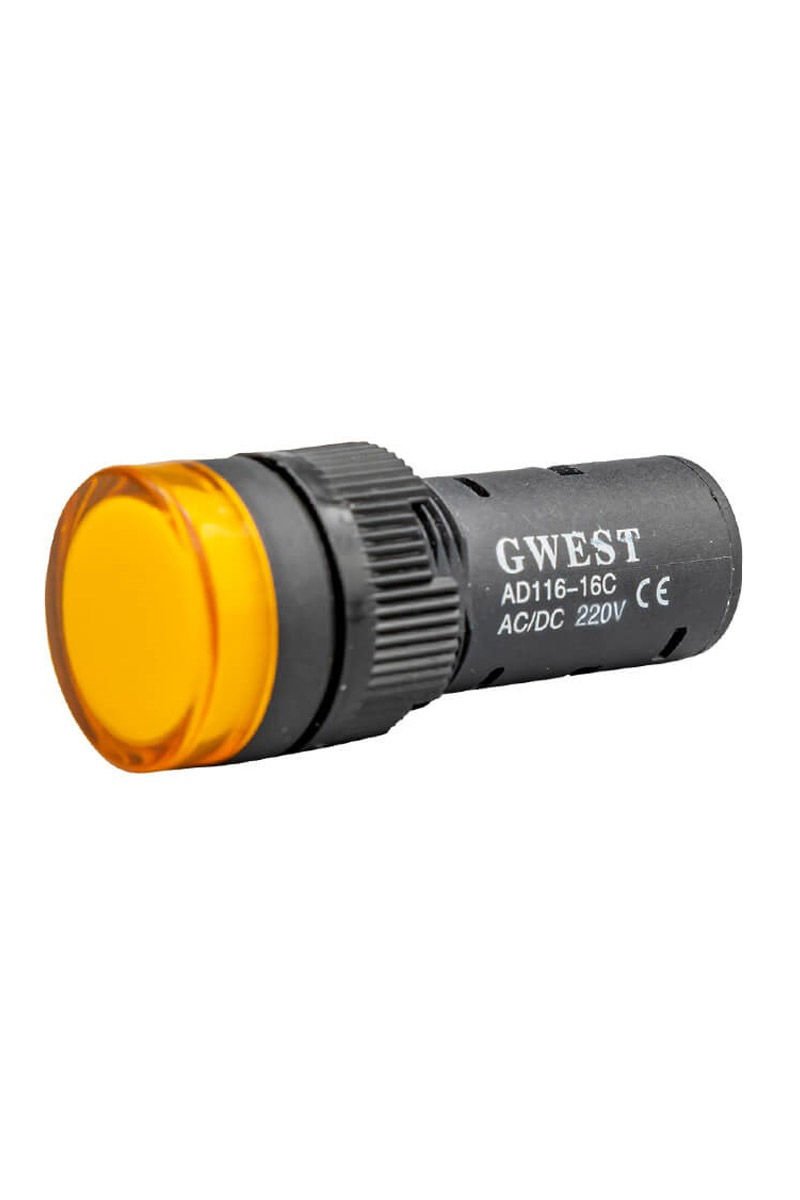 Gwest 22mm Sarı 220V Sinyal Lambası
