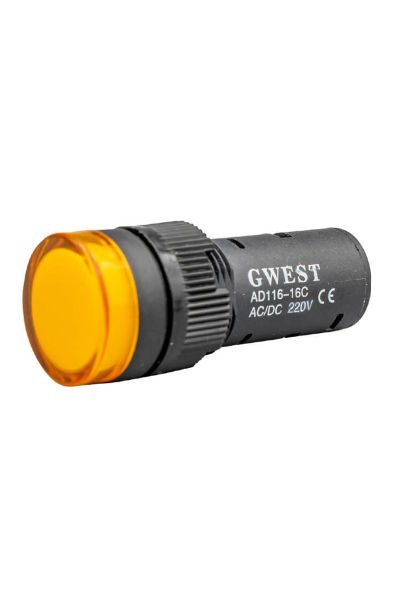 Gwest 22mm Sarı 220V Sinyal Lambası