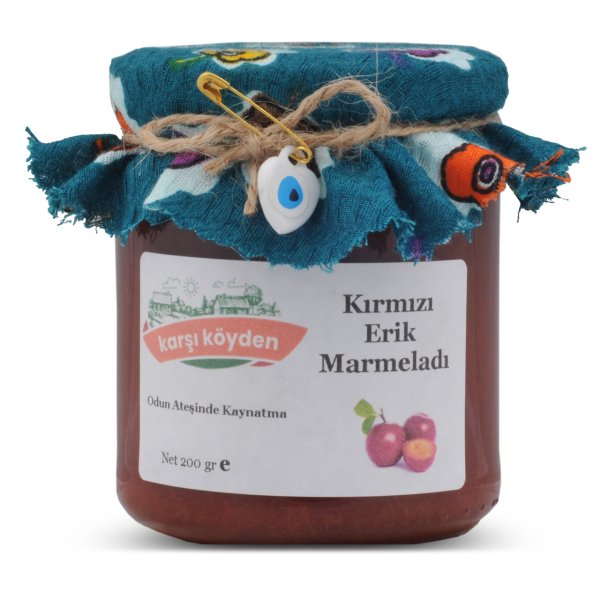 Karşı Köyden Kırmızı Erik Marmeladı (200gr - Cam Kavanoz)