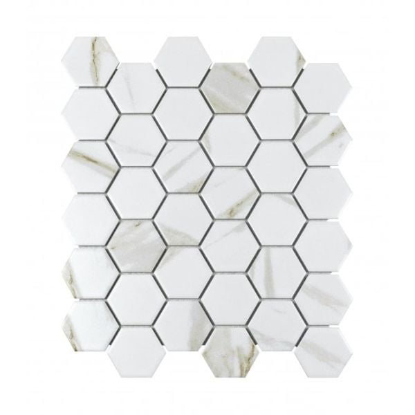 5X5 VİTRA CALACATTA HEXAGON WHİTE MATT nR 1. pkt (1)