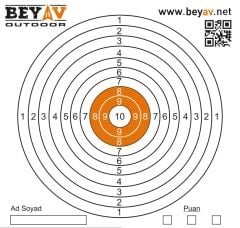 Bey Av Hedef Kağıdı 50 Adet 14 cm * 14 cm