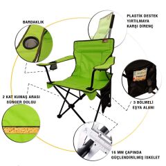 FUNKY CHAIRS V2 Fıstık Yeşili Lüks Kamp Sandalyesi