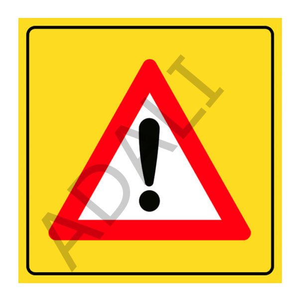 Dikkat Trafik Levhası Tehlike Uyarı Tabelası YB-8
