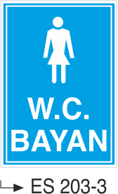 W.C. Bayan- Uyarı Levhası