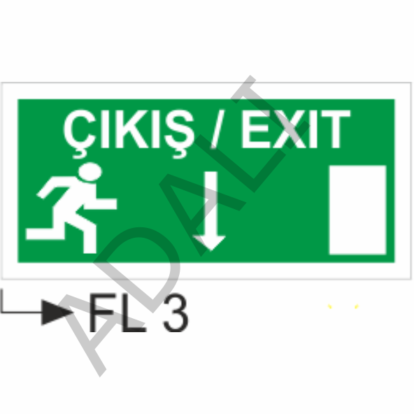 ÇIKIŞ EXIT AŞAĞI OK