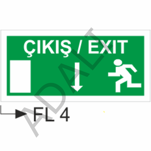 ÇIKIŞ EXIT AŞAĞI OK