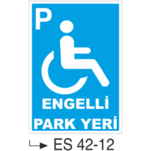 Engelli Park Yeri-Uyarı Levhası