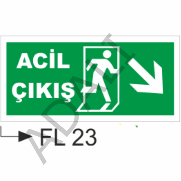 ACİL ÇIKIŞ ÇAPRAZ OK