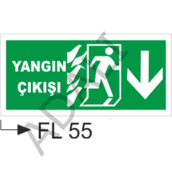 YANGIN AŞAĞI OK LEVHASI