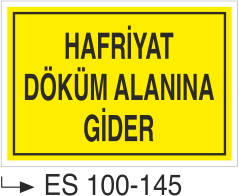 Hafriyat Döküm alanına Gider - Uyarı Levhası