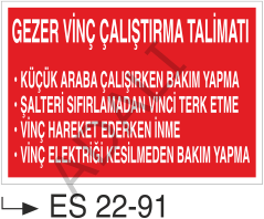 Gezer Vinç Çalıştırma Talimatı