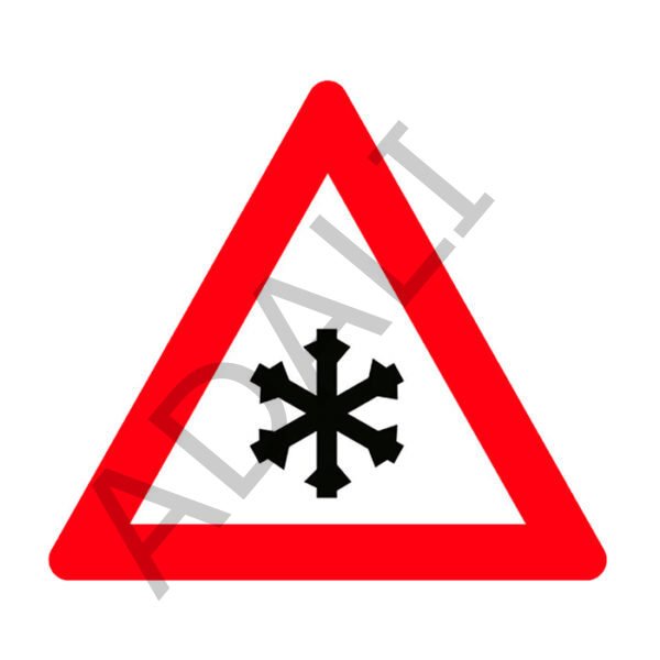 Gizli Buzlanma Levhası Trafik Tehlike Uyarı Tabelası T-37