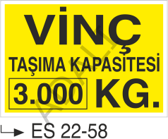 Vinç Taşıma Kapasitesi 3.000 Kg