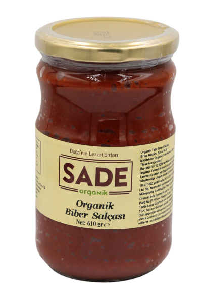 Sade Organik Biber Salçası 610 gr