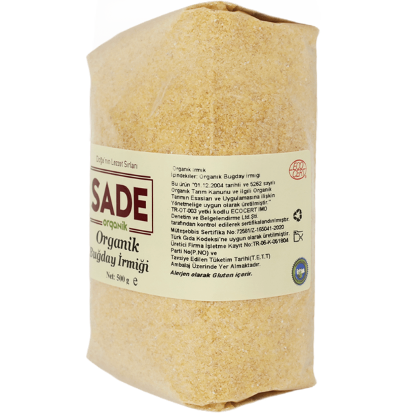 Sade Organik Buğday İrmiği 500g