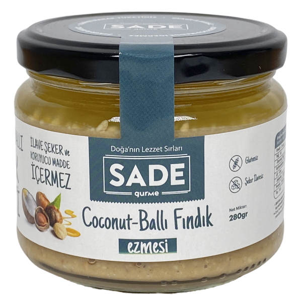 Sade Gurme Coconut & Ham Ballı Fındık Ezmesi 280g