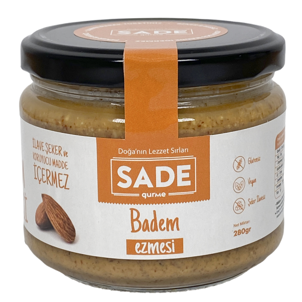 Sade Gurme % 100 Badem Ezmesi Sade 280g