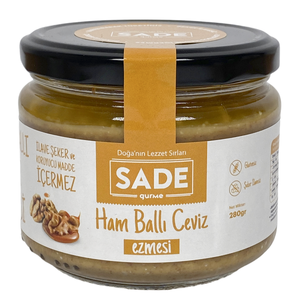 Sade Gurme Ham Ballı Ceviz Ezmesi 280g