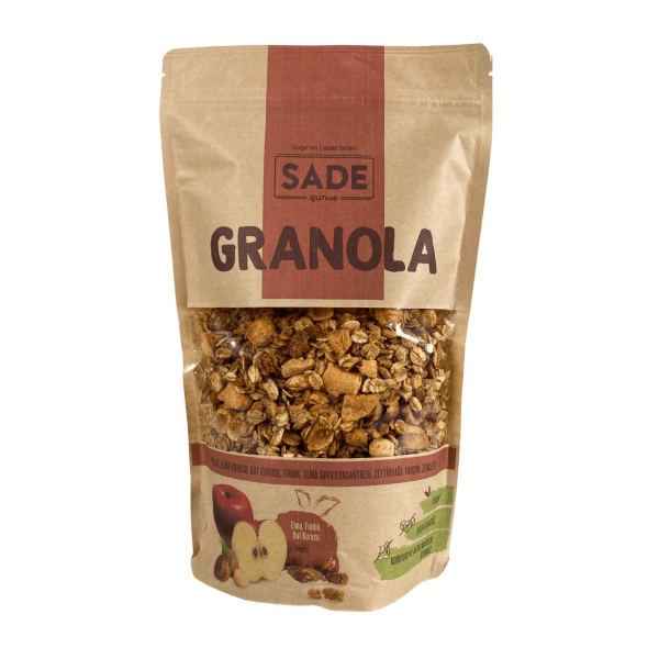 Sade Gurme Elma-Dut Kurusu-Fındıklı Granola 360 gr