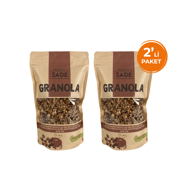 Sade Gurme Kahveli Granola 360 Gr 2 'li Paket