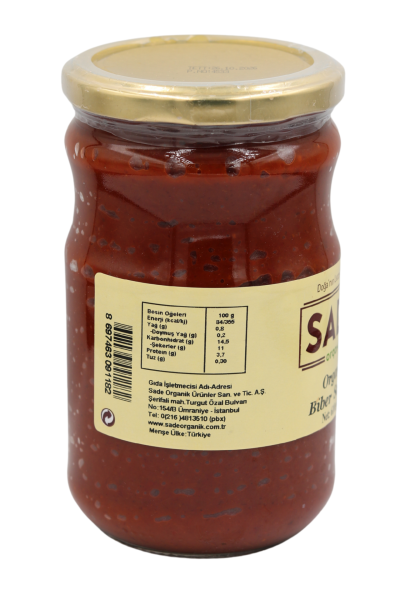 Sade Organik Biber Salçası 610 Gr 2 ' li Paket