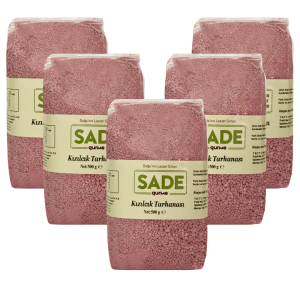 Sade Gurme Kızılcık Tarhanası 5'li Paket görseli.