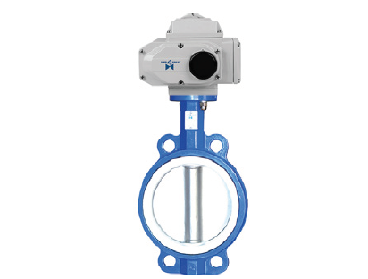 Electric Actuated Wafer Type (PTFE) Teflon Sealed Sleeve Butterfly Valve