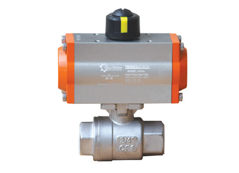 Pneumatic Actuated Stainless Threaded 2-Piece Top Flanged Ball Valve