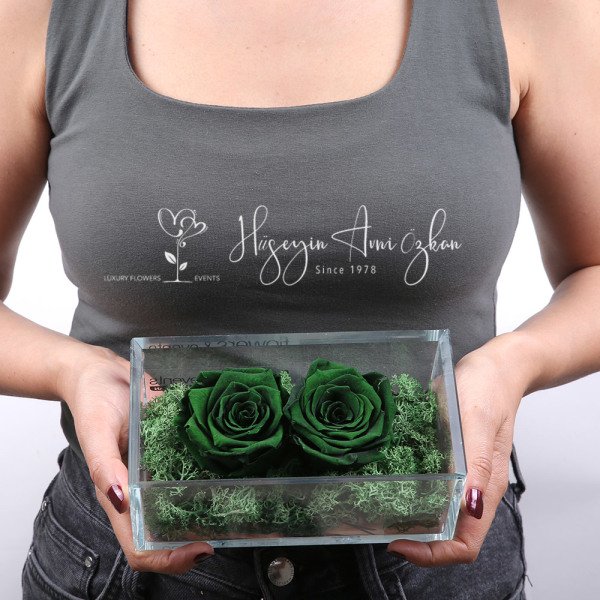 Green Preserved Roses