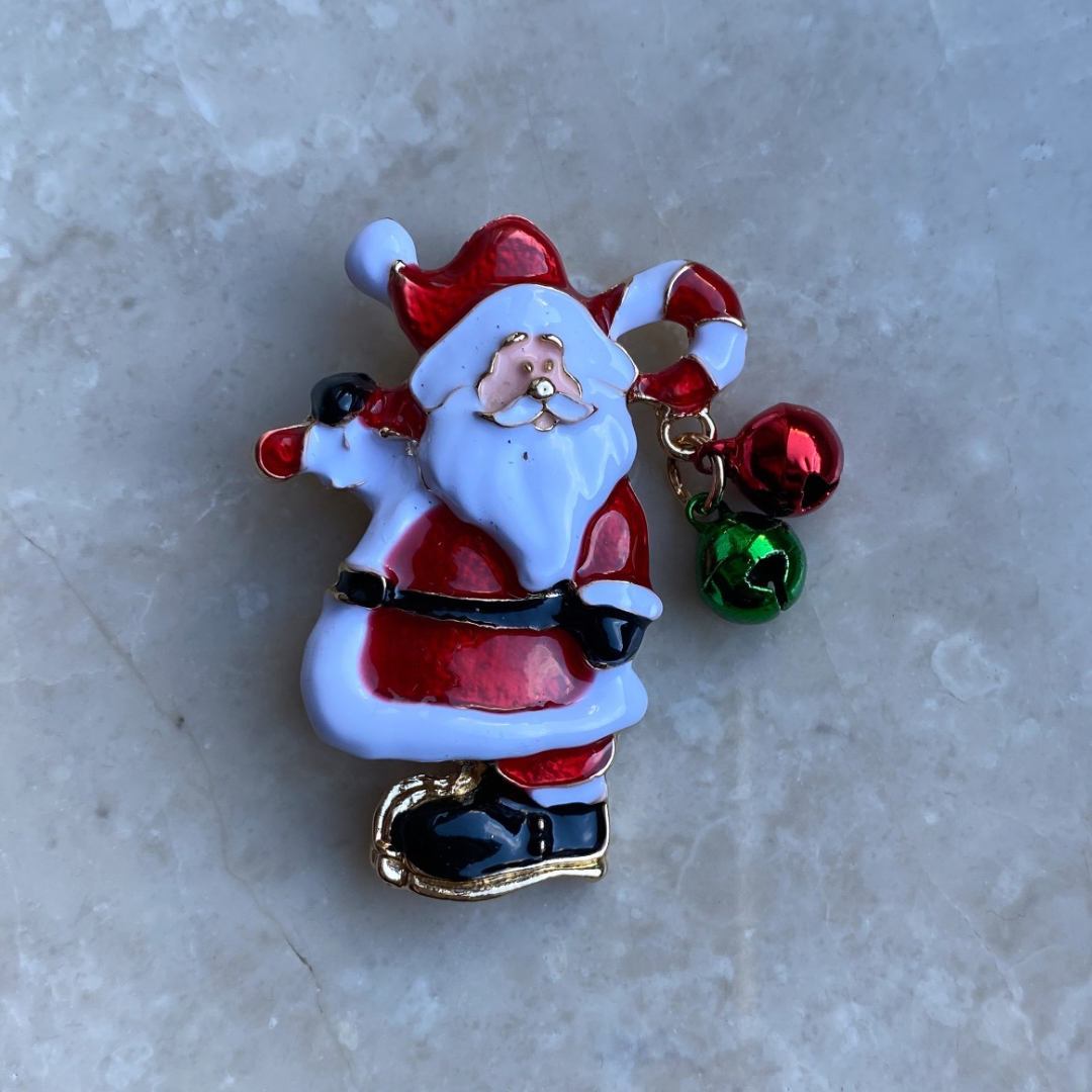 Yeni Yıl Toplu Şekerli Noel Baba Broş
