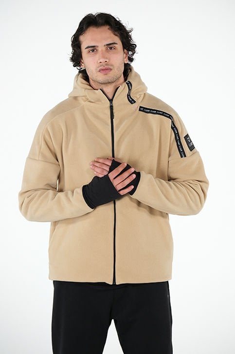 Gamp Oversize Tam Fermuarlı Kapşonlu Polar