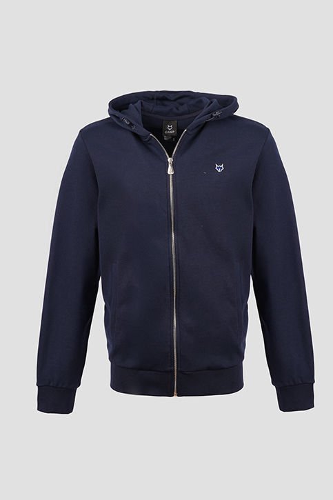 Gamp Tam Fermuarlı Kapşonlu Sweat