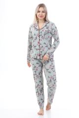 Likapa Penye Uzun Kol Pijama Takım