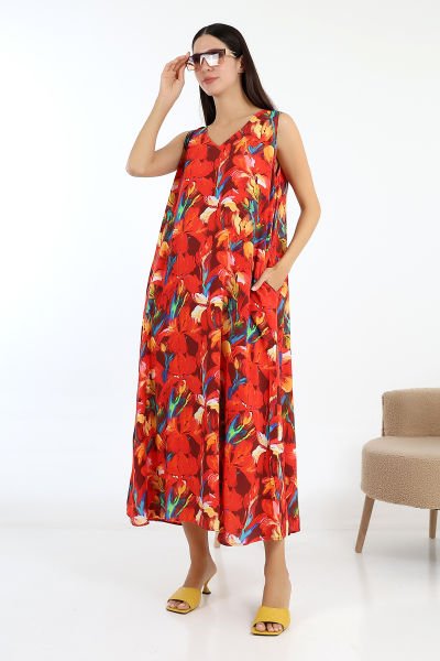 LİKAPASHOP KOLSUZ UZUN ELBİSE