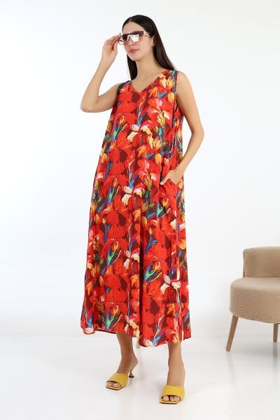 LİKAPASHOP KOLSUZ UZUN ELBİSE
