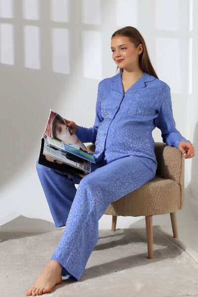 LİKAPASHOP VİSKON UZUN KOLLU HAMİLE PİJAMA TAKIMI