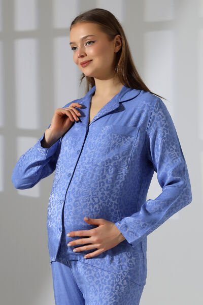 LİKAPASHOP VİSKON UZUN KOLLU HAMİLE PİJAMA TAKIMI