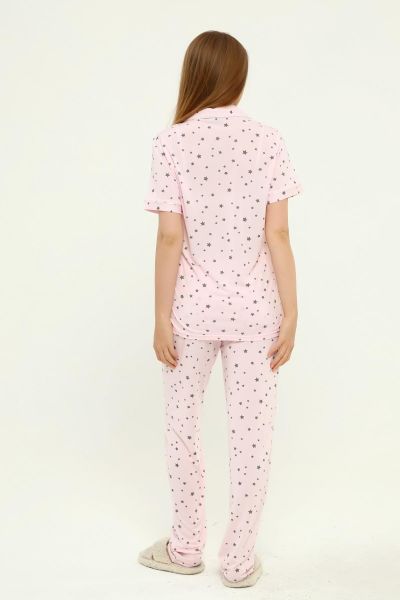 Önden Düğmeli Hamile Lohusa MEVSİMLİK KISA KOL PİJAMA TAKIMI
