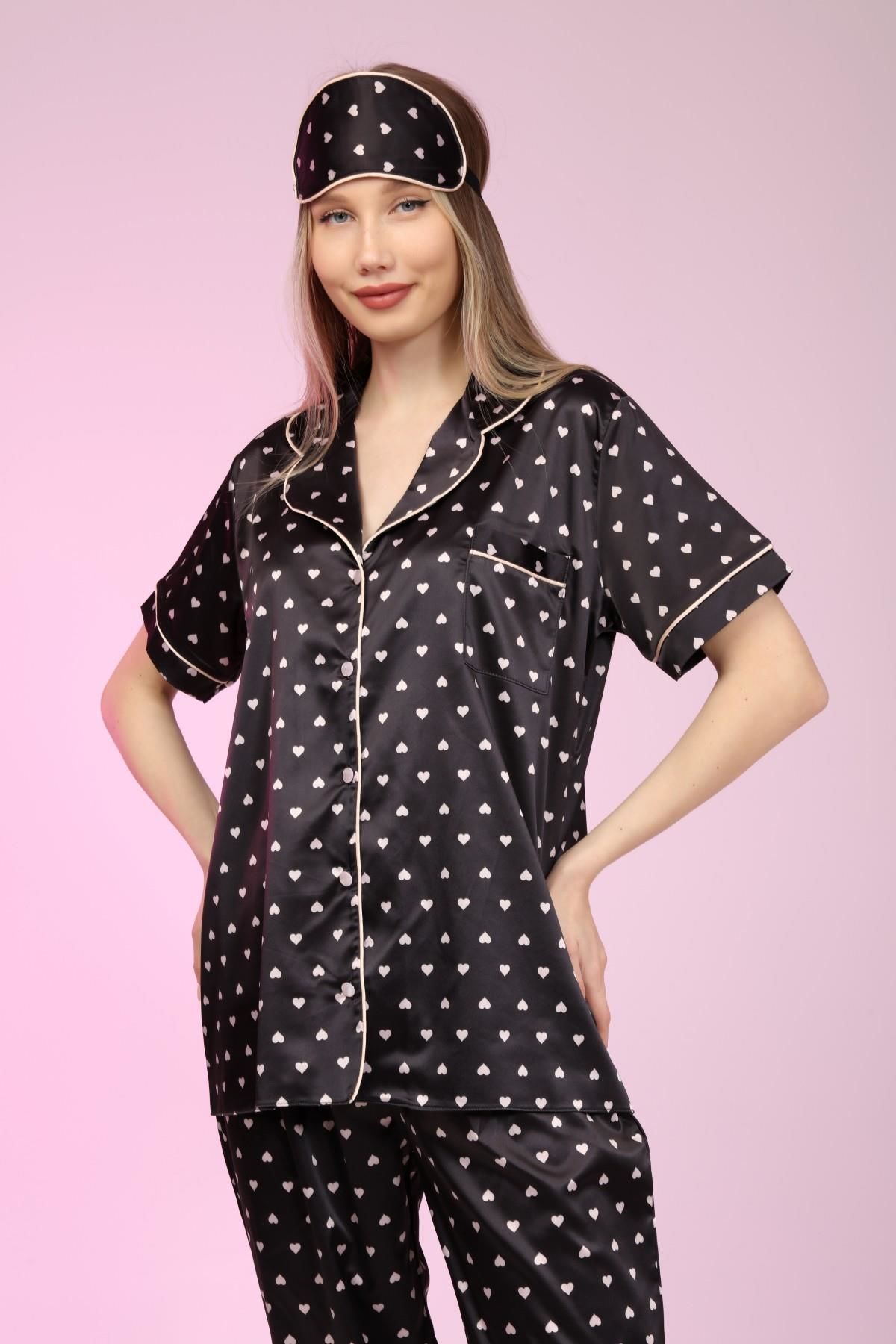 Likapa Saten Kısa Kol Pijama Takım